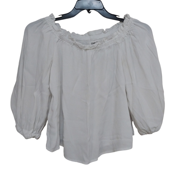 Sam & Lavi Tops - Sam & lavi women's top crop top peasant size XS white boho